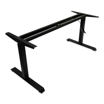 Alera 59.06 in. x 28.35 in. x 26.18 in. to 39.57 in. AdaptivErgo Sit-Stand Pneumatic Height-Adjustable Table Base - Black