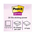 Office Jansan | Post-it Notes Super Sticky 622-8SSAU 2 in. x 2 in. Pads - Energy Boost Collection Colors (8/Pack) image number 1