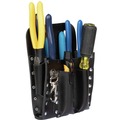 Tool Belts | Klein Tools 5126 5-Pocket Leather Tool Pouch with Knife Snap image number 6