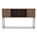 Office Desks & Workstations | Alera ALELSHH60WA Open Office Desk Series 59 in. x 15 in. x 36.38 in. Hutch - Modern Walnut image number 1