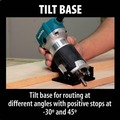  | Makita RT0701CX3 1-1/4 HP Compact Router Kit with Attachments image number 8