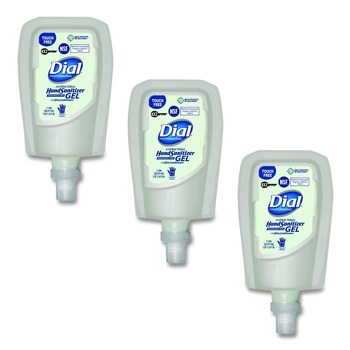Dial Professional 1.2 L Antibacterial Gel Hand Sanitizer Refill for Fit X2 Touch Free Dispenser - Fragrance-Free (3/Carton)