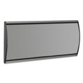 Office Jansan | Advantus 75390 8.75 in. x 4 in. People Pointer Aluminum Base Wall/Door Sign - Black/Silver image number 0