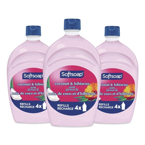 Cleaning & Janitorial Supplies | Softsoap 61049619 50 oz Liquid Hand Soap Refills - Coconut and Hibiscus Scent (3/Carton) image number 0