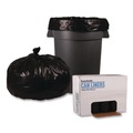 Trash Bags | Boardwalk X8647XKKR01 43 in. x 47 in. 56 gal. 1.6 mil Recycled Low-Density Polyethylene Can Liners - Black (100/Carton) image number 2