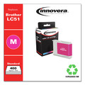 Ink & Toner | Innovera IVR20051M Remanufactured 400 Page Yield Ink Cartridge for Brother LC51M - Magenta image number 2