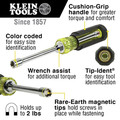 Nut Drivers | Klein Tools 65064 1/4 in. and 5/16 in. 2-in-1 Hex Head Nut Driver image number 1