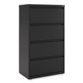 Office Jansan | Alera 25483 30 in. x 18.63 in. x 52.5 in. Legal/Letter-Size 4-Drawer Lateral File - Black image number 0
