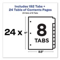 Office Jansan | Avery 11168 Ready Index 11 in. x 8.5 in. 8-Tab 1 to 8 Uncollated Customizable TOC Dividers - Multicolor Tabs/White (24/Box) image number 5