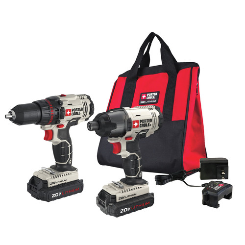 Combo Kits | Factory Reconditioned Porter-Cable PCCK604L2R 20V MAX Cordless Lithium-Ion Drill Driver and Impact Drill Kit image number 0