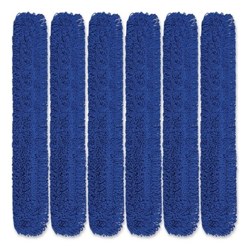 Gritt Commercial GRI182606PK 60 in. x 5 in. Microfiber Looped Dust Mop Pad Head - Blue (6/Carton)