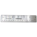 Rulers & Yardsticks | Universal UNV59026 Stainless Steel Standard/Metric 6 in. Ruler image number 0