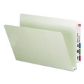 Office Jansan | Smead 29210 Extra-Heavy Recycled Pressboard Straight End Tab Folders - Legal, Gray/Green (25/Box) image number 1