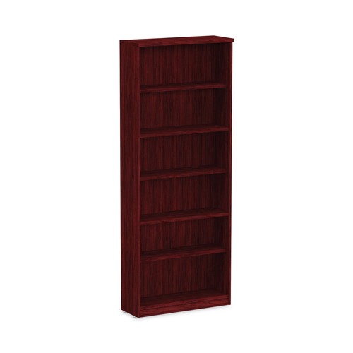  | Alera ALEVA638232MY 31.75 in. x 14 in. x 80.25 in. Valencia Series 6-Shelf Bookcase - Mahogany image number 0