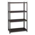 Office Filing Cabinets & Shelves | Alera 26112 36 in. x 18 in. x 60 in. 4-Shelf Steel Shelving Unit with Laminate Shelves - Black/Gun Metal Gray image number 0