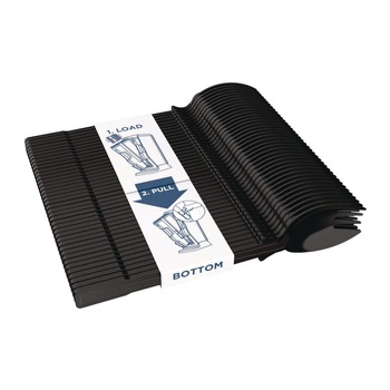 Dixie SmartStock Mediumweight Spork Plastic Tri-Tower Dispensing System Cutlery - Black (960/Carton)