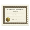Office Jansan | Great Papers! 930400 11 in. x 8.5 in. Completion Ready-to-Use Certificates - Ivory/Brown/Gold Colors with Brown Border (6/Pack) image number 0
