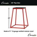 Toys | Champion Sports PXB30 24 in. x 24 in. Base 30 in. H Plyo Box - Red/Black image number 1