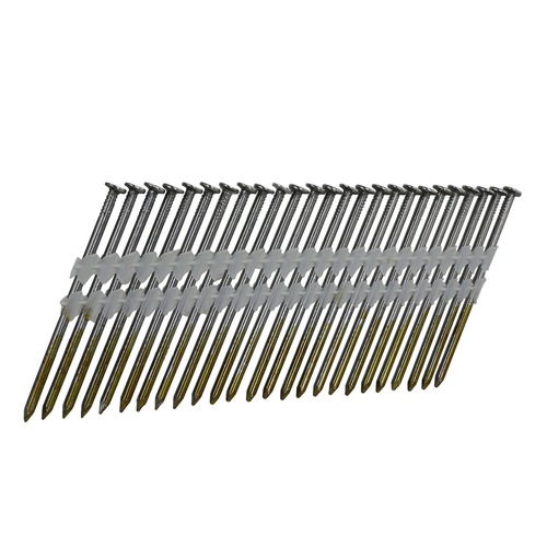 Nails | NuMax FRN.131-3B500 (500-Piece) 21 Degrees 3 in. x .131 in. Plastic Collated Brite Finish Full Round Head Smooth Shank Framing Nails image number 0