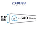 Binders & Binding Supplies | Avery 09501 3 EZD Rings 2 in. Capacity 11 in. x 8.5 in. Durable View Binder with DuraHinge - White (12/Carton) image number 1