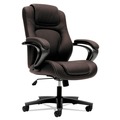  | HON HVL402.EN45 17 in. to 21 in. Seat Height 250-lbs. Capacity Executive High-Back Chair - Black/Brown image number 1