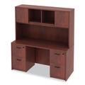  | Alera ALEVA286015MC Valencia Series 58.88 in. x 15 in. x 35.38 in. 4-Compartment Hutch with Doors - Medium Cherry image number 8