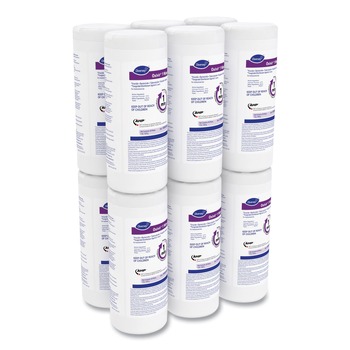 DISINFECTANTS | Diversey Care 100850922 Oxivir 7 in. x 8 in. 1-Ply 1 Wipes (60/Canister, 12 Canisters/Carton)