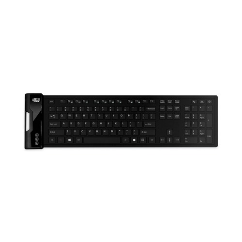 Office Electronics & Batteries | Adesso AKB232UB Slimtouch 232 120 Keys Antimicrobial Waterproof Flex Keyboard - Black image number 0