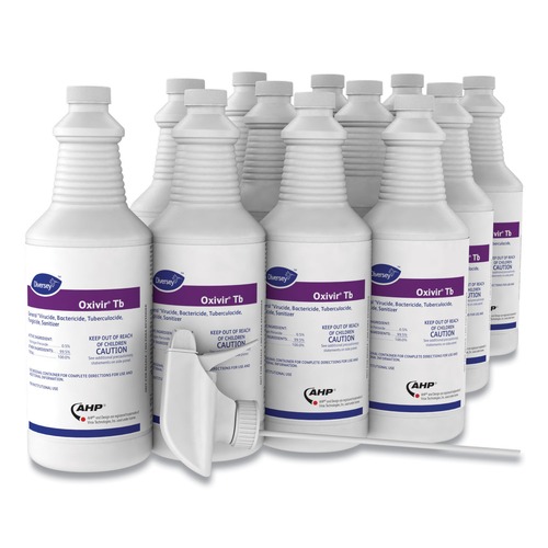 Cleaning & Janitorial Supplies | Diversey Care 4277285 Oxivir TB 32 oz. Bottle One-Step Disinfectant Cleaner (12/Carton) image number 0
