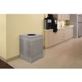 Trash & Waste Bins | Rubbermaid Commercial FGSC18EPLSM 20 Gallon Steel Designer Line Silhouettes Waste Receptacle - Silver Metallic image number 2