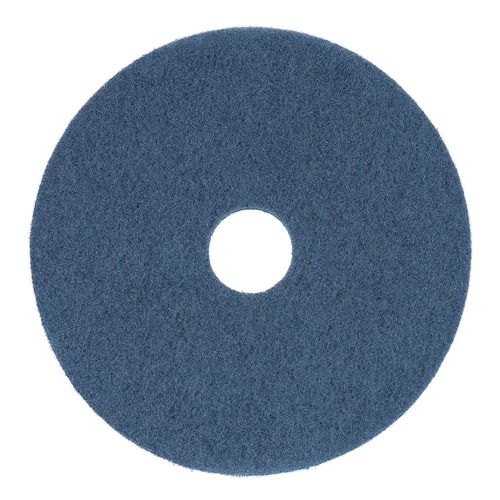  | Boardwalk BWK4014BLU 14 in. Diameter Scrubbing Floor Pads - Blue (5/Carton) image number 0