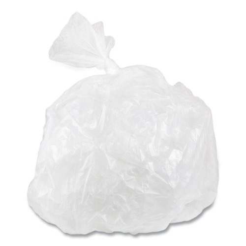Trash Bags | Inteplast Group VALH4048N12 High-Density 45 Gallon 40 in. x 46 in. Commercial Can Liners - Clear (250-Piece/Carton) image number 0
