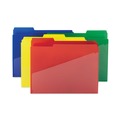 Art & Craft Paper | Smead 10541 0.75 in. Expansion Letter Size Poly Colored File Folders with Slash Pocket - Assorted Colors (12/Pack) image number 4
