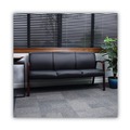  | Alera ALERL2319M Reception Lounge WL Series 65.13 in. x 26.13 in. x 33 in. 3-Seat Sofa - Black image number 6