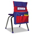 Office Chairs | Carson-Dellosa 158035 15 in. x 19 in. 7 Pockets Chairback Buddy Pocket Chart - Blue/Red image number 0
