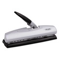 | Swingline 74030 20-Sheet LightTouch Desktop 2- to 7-Hole Punch 9/32 in. Holes - Silver/Black image number 1