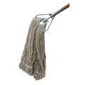 Mops | Boardwalk BWK432C 32 oz. Pro Loop Web/Tailband Premium Standard Mop Head - White (12/Carton) image number 5