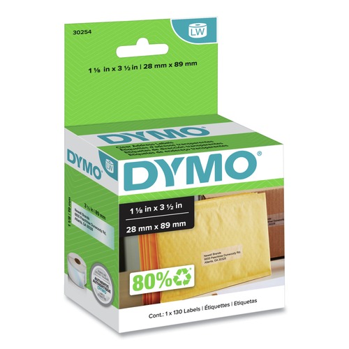 Office Jansan | DYMO 30254 LabelWriter 1.12 in. x 3.5 in. Address Labels - Clear (1/Box) image number 0