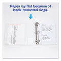 Office Jansan | Avery 19651 11 in. x 8.5 in. 3 Rings 1.5 in. Capacity Showcase Economy View Binders with Slant Rings - White image number 6