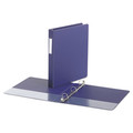 Universal UNV20768 Deluxe 1 in. Capacity 11 in. x 8.5 in. Non-View (3) D-Ring Binder with Label Holder - Navy Blue image number 1