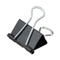 Office Jansan | Universal UNV10210 Binder Clips - Medium, Black/Silver (1 Dozen) image number 1