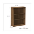  | Alera ALEVA634432WA 31.75 in. x 14 in. x 39.38 in. Valencia Series 3-Shelf Bookcase - Modern Walnut image number 5