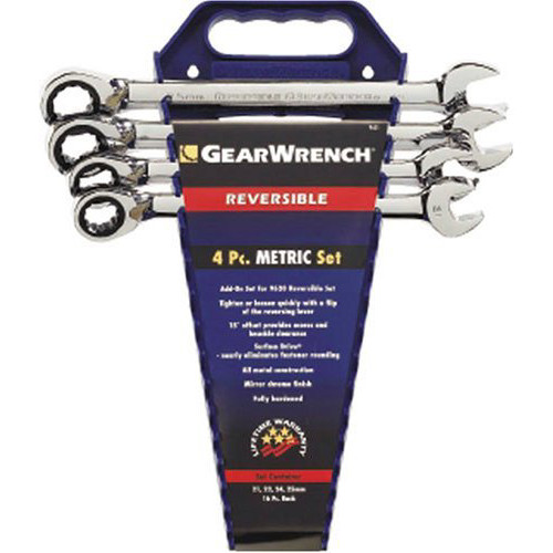 Combination Wrenches | GearWrench 9601N Reversible Combination Ratcheting Wrench Completer Set METRIC, 4pc image number 0