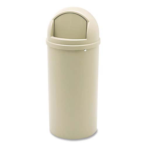Trash & Waste Bins | Rubbermaid Commercial FG816088BEIG 15 gal. Marshal Classic Plastic Container - Beige image number 0
