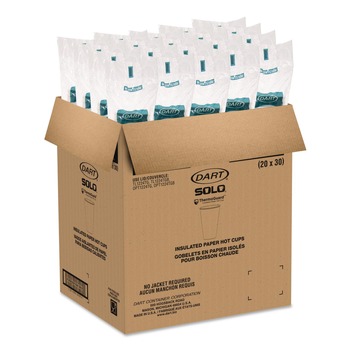 SOLO DWTG16W Thermoguard 16 oz Sustainable Forest Print Insulated Paper Hot Cups - White (600/Carton)