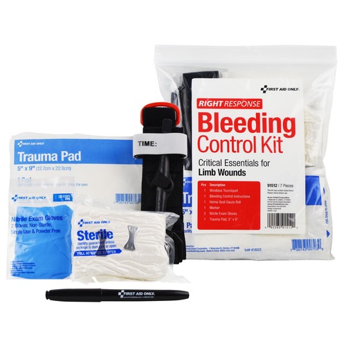 First Aid | First Aid Only 91512 8-Piece Critical Essentials Bleeding Control Kit for Limb Wounds image number 0