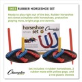 Toys | Champion Sports IHS100 (4) Horseshoes / (2) 24 in. Stakes / Nylon Carry Bag Steel Horseshoe Set (1-Set) image number 2