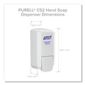 Hand Sanitizers | PURELL 4121-06 1000 ml 5.14 in. x 3.83 in. x 10 in. CS2 Hand Sanitizer Dispenser - White (6/Carton) image number 2