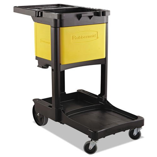 Cleaning Carts | Rubbermaid Commercial FG618100YEL Locking Cabinet for Rubbermaid Commercial Cleaning Carts - Yellow image number 0