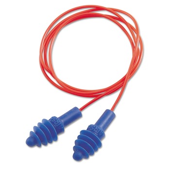 Uvex AirSoft Multiple-Use Earplugs - Red Polycord, Blue (100/Box)